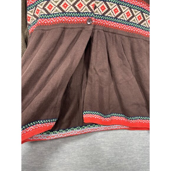 Hanna Andersson Girls Sweater M Cardigan‎ Brown Button - Picture 4 of 5